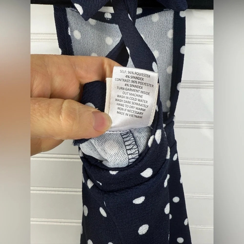 Heart & Arrow polka dot navy ruffle jumper. Girls size 4
